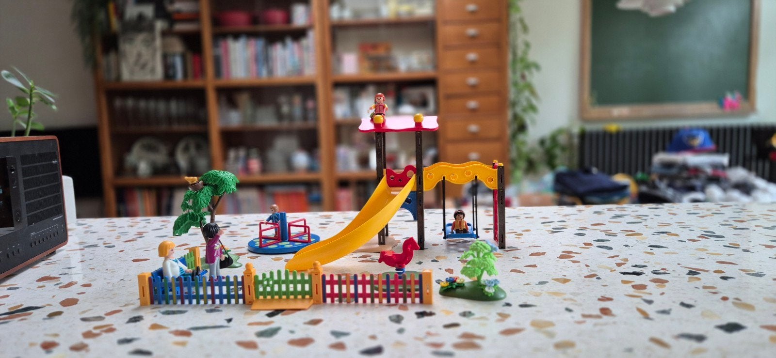 Playmobil speeltuin, Ophalen