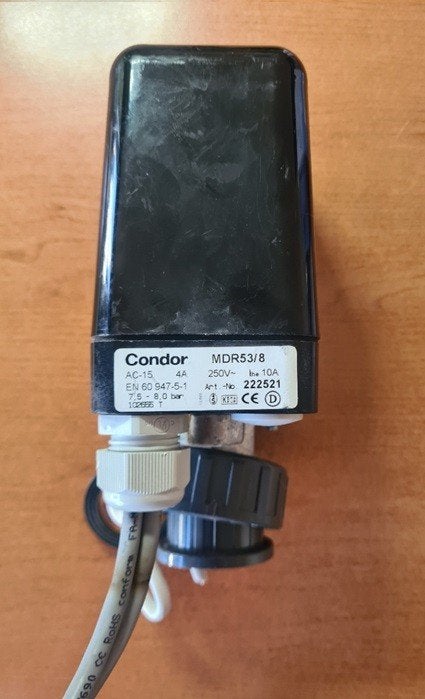 Drukschakelaar Pompregeling, Condor MDR53/8, Tuin en Terras, Ophalen of Verzenden, Gebruikt, Elektrisch