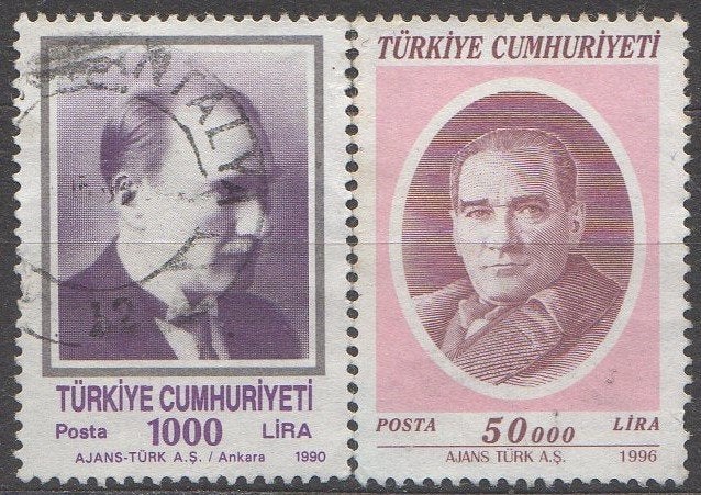 Turkije - Mustafa Kemal Atatürk - 1992/1996, Timbres & Monnaies, Enlèvement ou Envoi, Affranchi