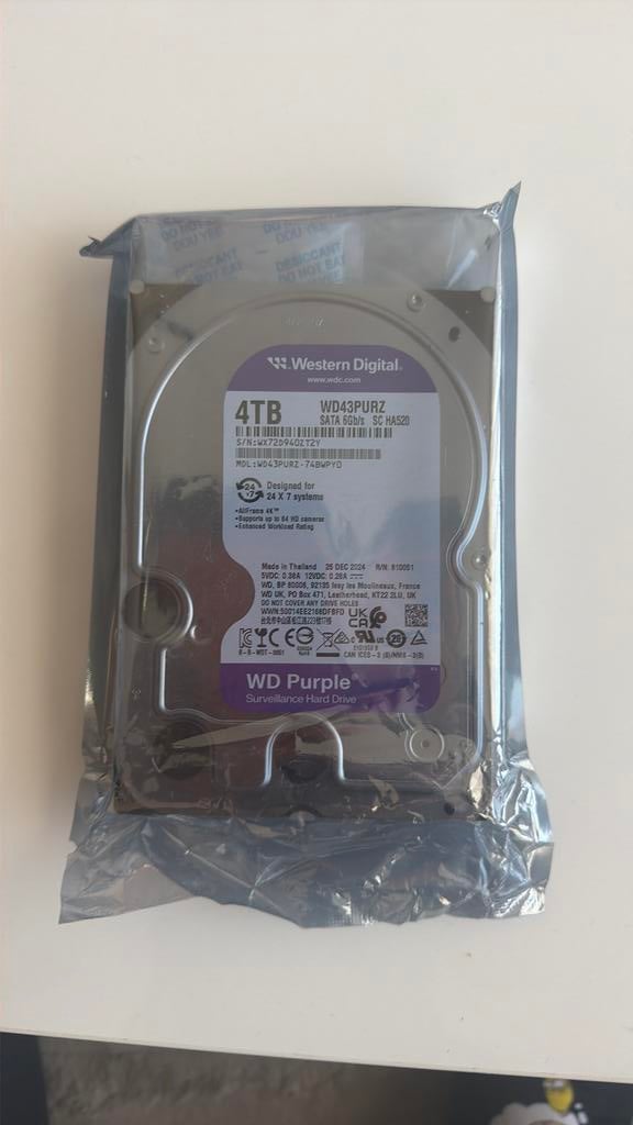 Disque dur 4tb wd purple, Informatique & Logiciels, Disques durs, Enlèvement, Neuf, 4tb