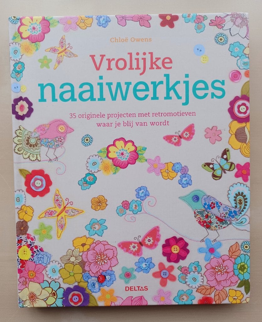 Vrolijke naaiwerkjes - Retromotieven, Boeken, Ophalen of Verzenden, Zo goed als nieuw, Borduren en Naaien, Chloë Owens