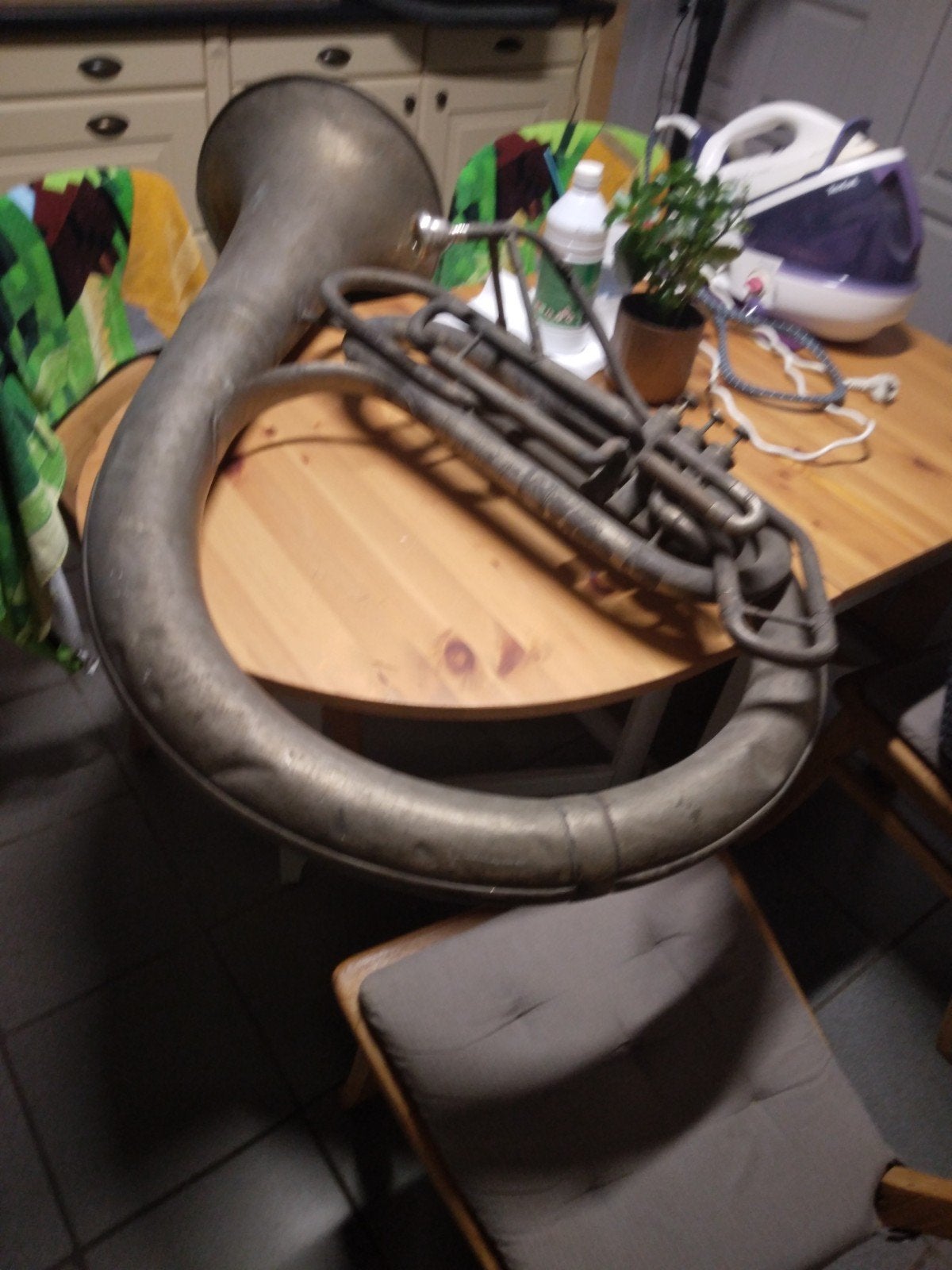 antieke sosaufoon  met ventielen, Musique & Instruments, Instruments à vent | Autre, Enlèvement