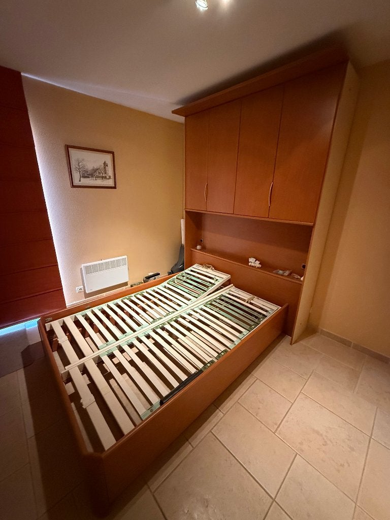 Bed met kast, Huis en Inrichting, Slaapkamer | Bedden, Ophalen, Gebruikt, Tweepersoons