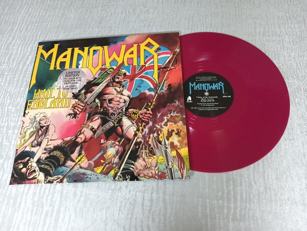 Manowar Lp Hail to England - vinyle violet, Heavy metal, Enlèvement ou Envoi, Vinyle coloré, Neuf, dans son emballage