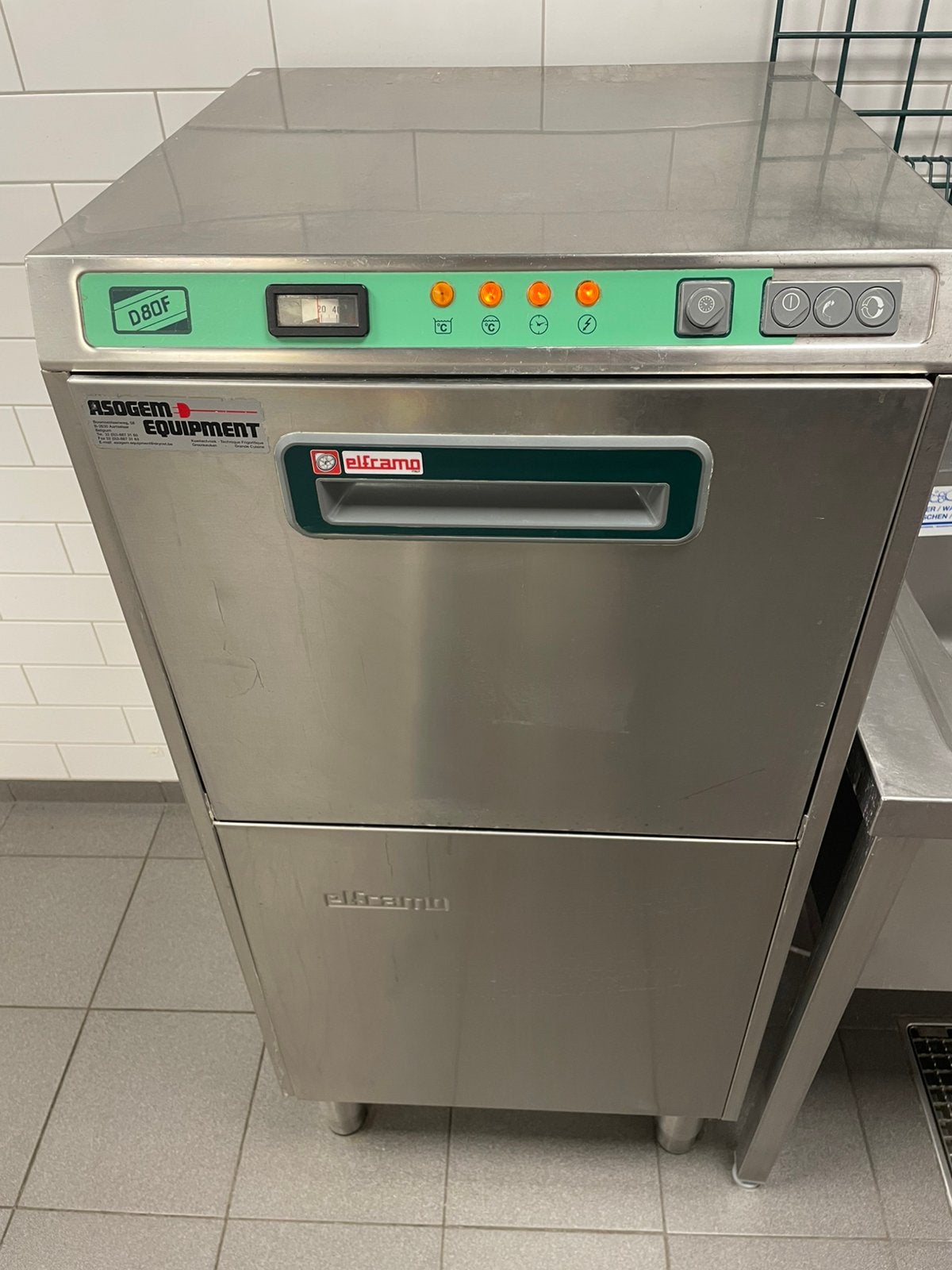 Elframo D80F RVS professionele vaatwasser horeca, Ophalen, Zo goed als nieuw