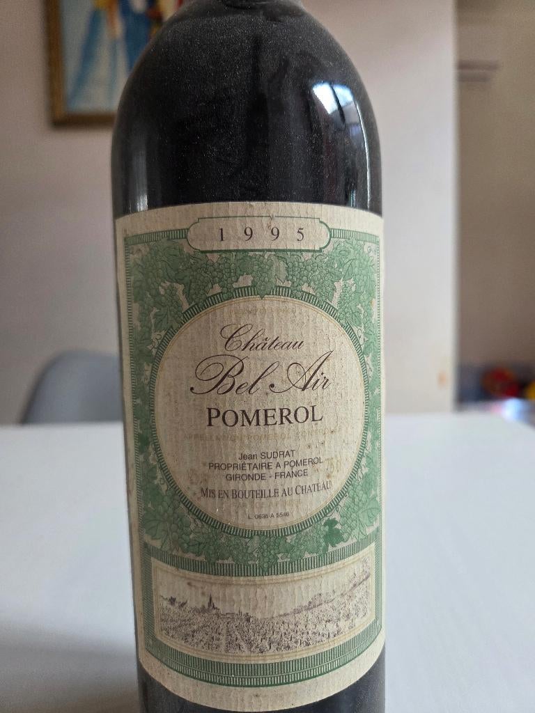 Chateau Bel Air Pomerol 1995, Verzamelen, Wijnen, Ophalen, Frankrijk, Rode wijn, Vol