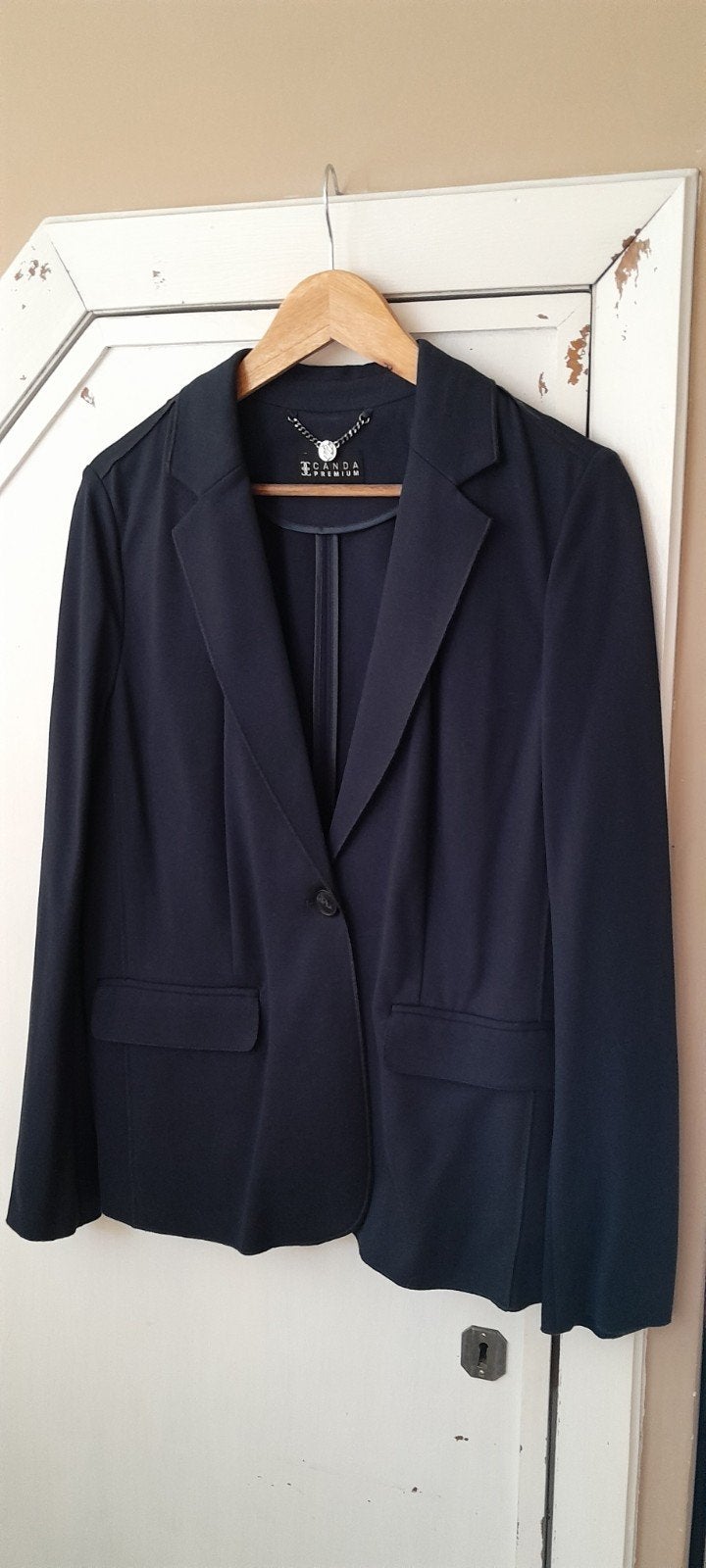 Prachtig jasje large Canda., Kleding | Dames, Jasjes, Kostuums en Pakken, Blauw, Maat 42/44 (L), Ophalen of Verzenden, Jasje
