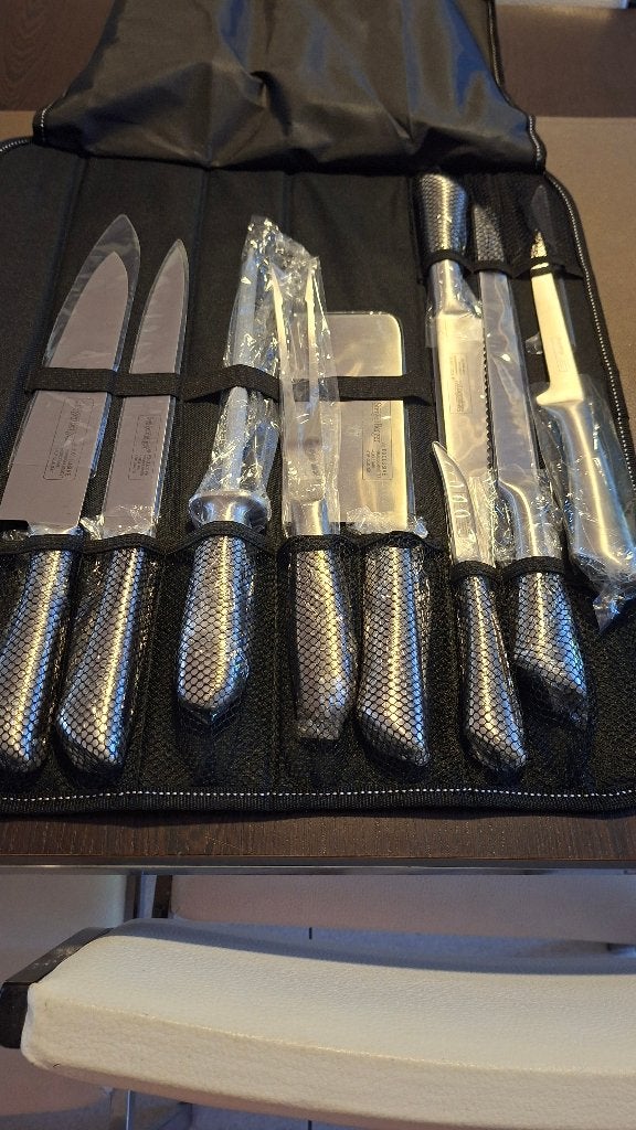 set messen 9 stuks professioneel, Huis en Inrichting, Keuken | Bestek, Ophalen, Overige materialen, Bestekset, Nieuw