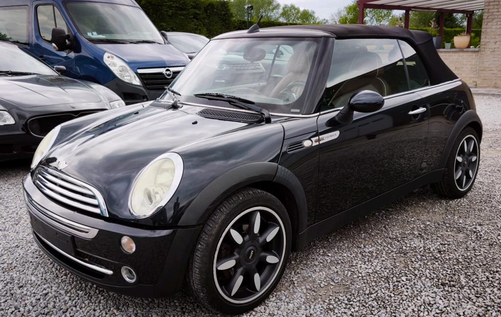 🆕EXP•MINI ONE CABRIO"Sidewalk"_1.6 i(90CH)_2008💢EU.4_A/C💢, Auto's, Mini, 4 zetels, 4 cilinders, Cabriolet, Zwart