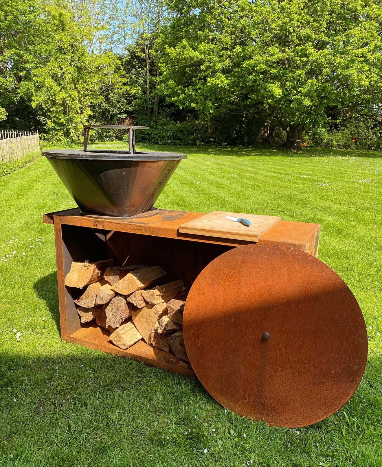 Handgemaakte plancha barbecue cortenstaal, Ophalen, Nieuw