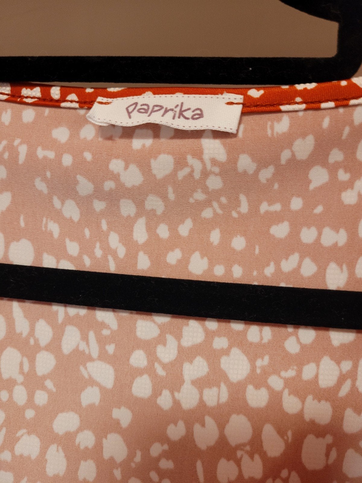 blouse paprika, rood met wit in perfecte staat. 48, Kleding | Dames, Ophalen of Verzenden, Rood
