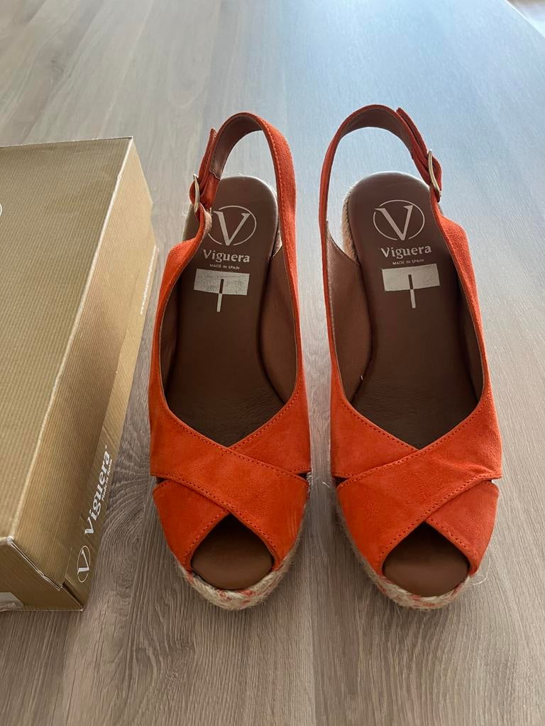 Sandales oranges taille 39 de la marque Viguera, Enlèvement ou Envoi, Comme neuf, Orange