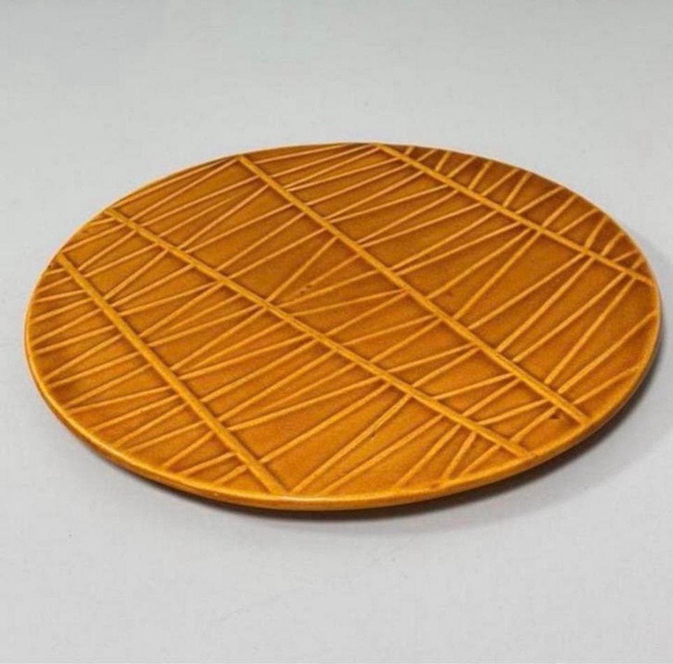 Grande assiette à motif paille en céramique 1960, Belgique, Antiquités & Art, Antiquités | Céramique & Poterie, Enlèvement ou Envoi