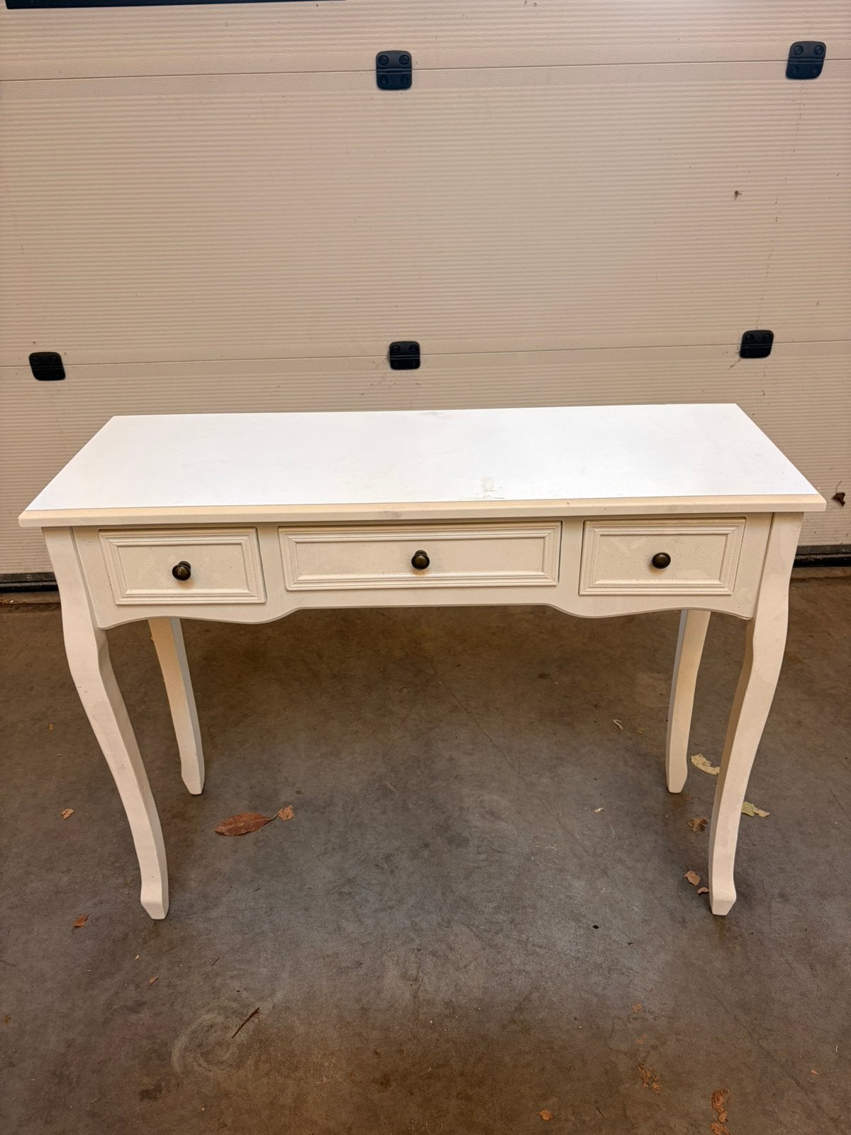 Witte houten kastje/ bureautafeltje, Moins de 100 cm, Comme neuf, 100 à 150 cm, Enlèvement