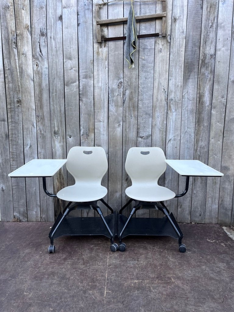 chaises de bureau multifonctions (24 en stock), Maison & Meubles, Bois, Enlèvement ou Envoi, Blanc, Multifunctionele deskchairs