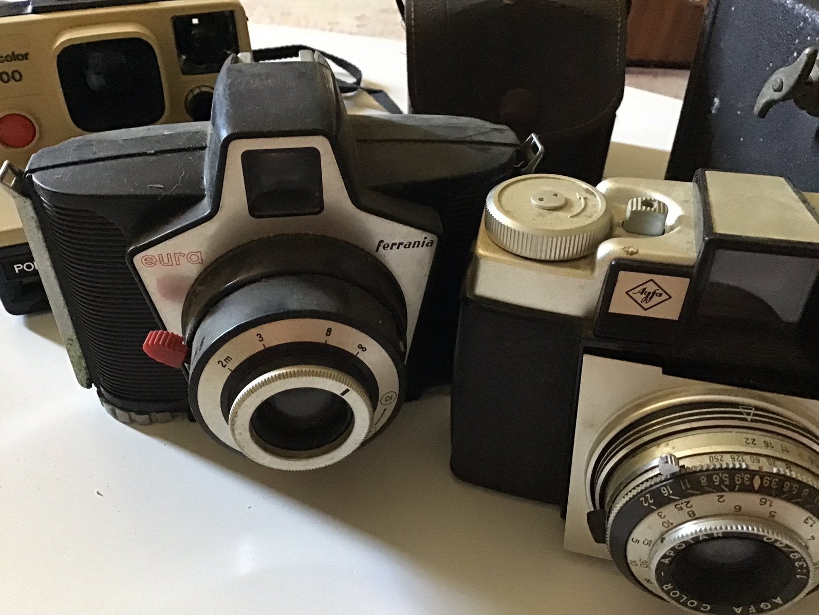 Vintage oude camera’s Agfa Eura Ferrania polaroid, Antiek en Kunst, Ophalen of Verzenden