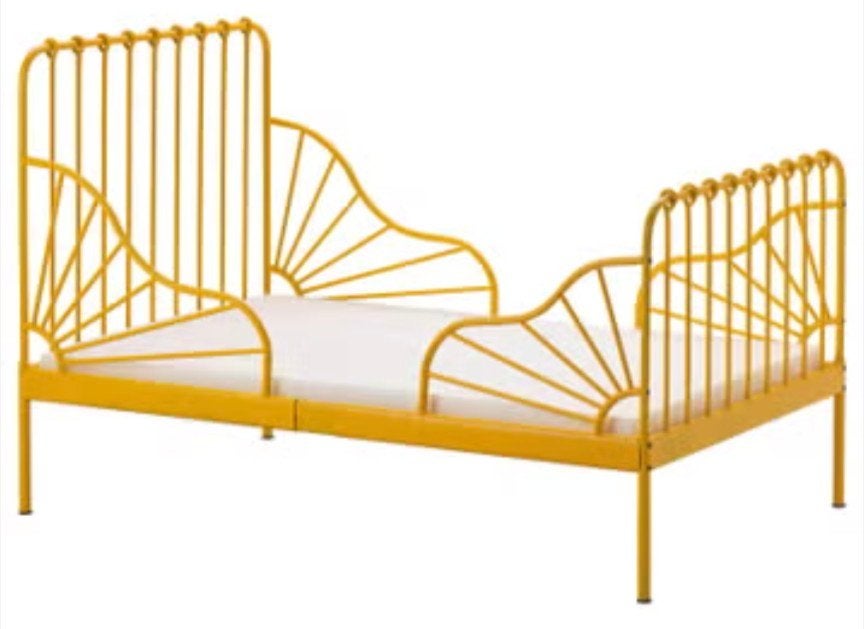 Ikea meegroeibed Minnen geel met matras, Ophalen, Matras