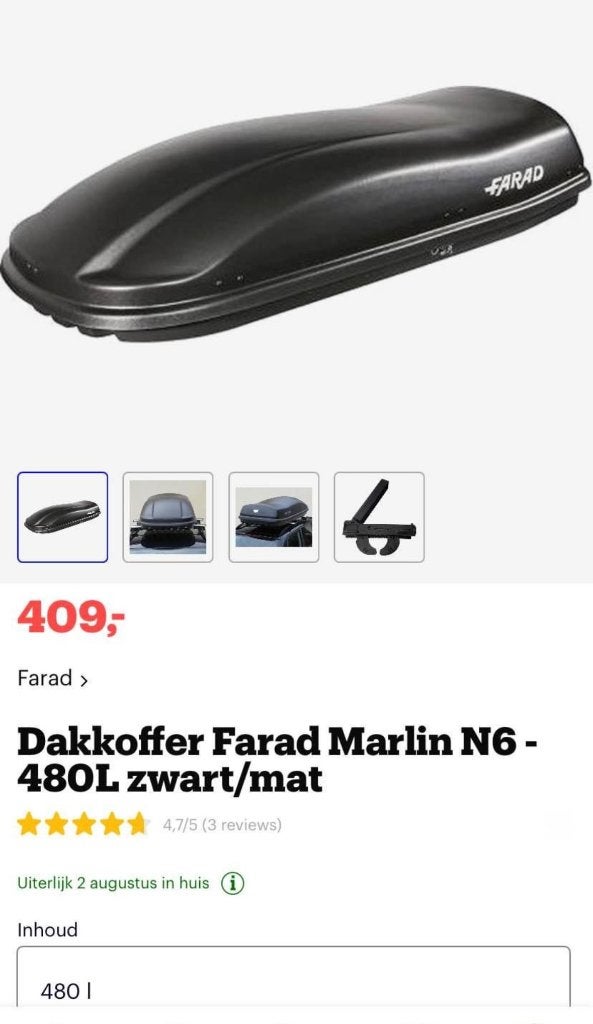 Dakkoffer Farad, Enlèvement, Comme neuf