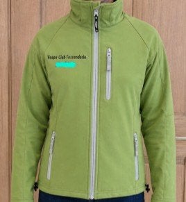 Groene softshell dames jas Vespaclub Looi maat S, Fietsen en Brommers, Ophalen of Verzenden