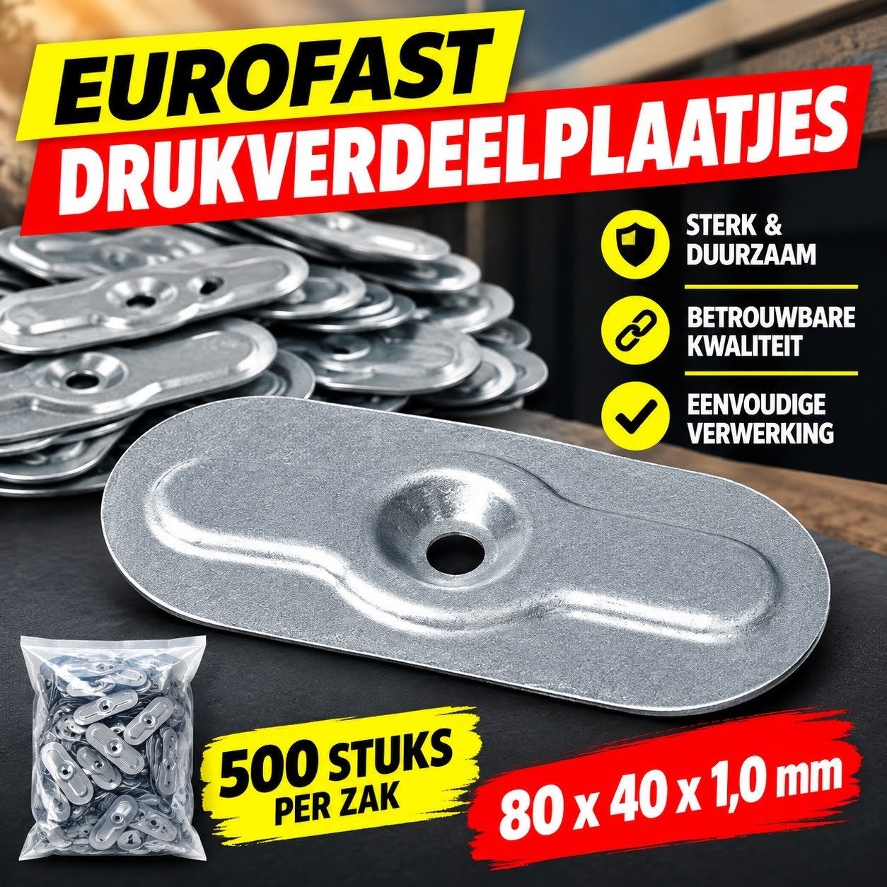 Eurofast Drukverdeelplaat 80x40x1,0 € 60 excl., Ophalen, Overige typen, Nieuw, 15 m² of meer