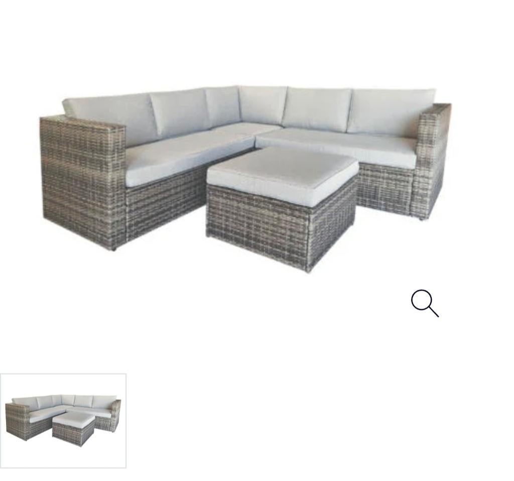 Lounge set, Ophalen, 5 zitplaatsen, Kunststof, Bank