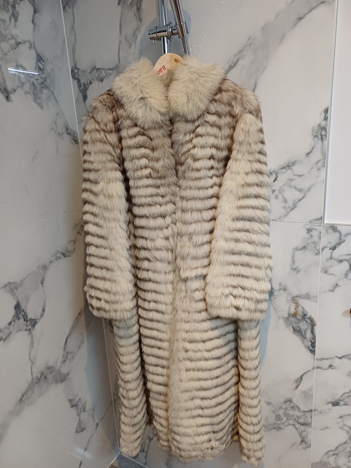 Lange bontjas Witte Vos, Kleding | Dames, Jassen | Winter, Ophalen, Maat 42/44 (L), Frits van de Ven Breda, Gedragen