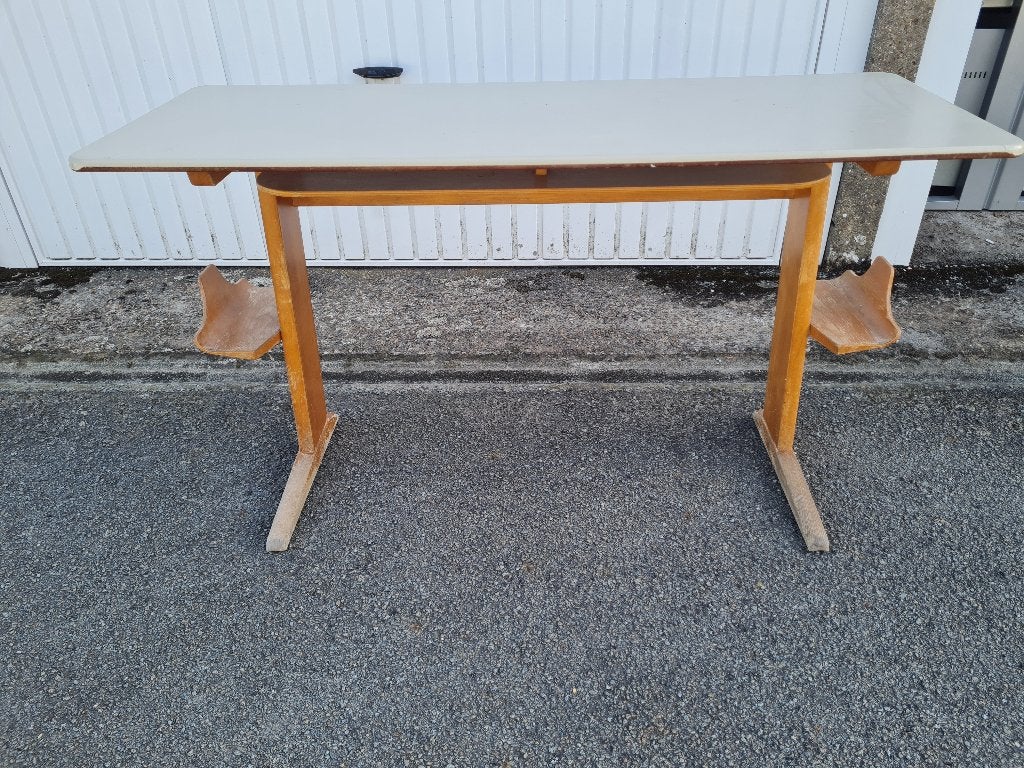 Vintage schooltafel met boekentasdragers jaren'50-'60, Ophalen