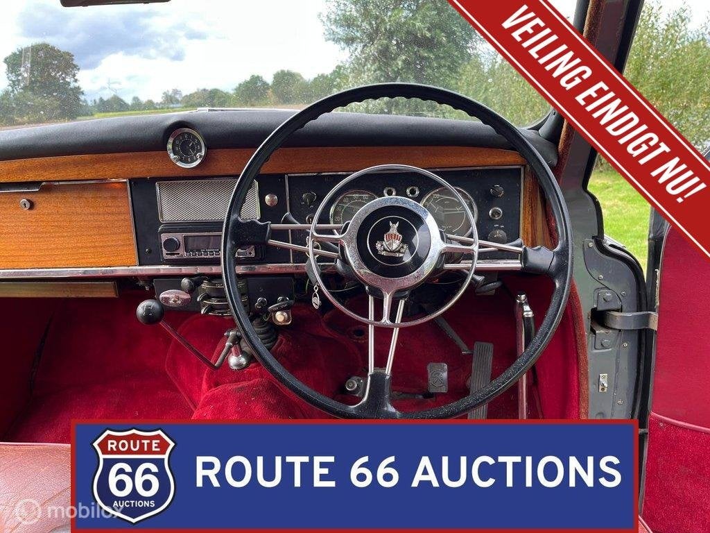 Rover P4 100 | 1961 | Route 66 Auctions, Auto's, Rover, Zwart, Bedrijf, Handgeschakeld