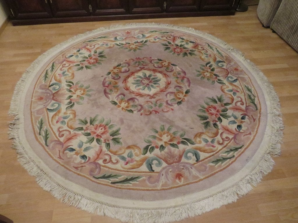 Chinees rond tapijt, Huis en Inrichting, Ophalen, Roze, Rond