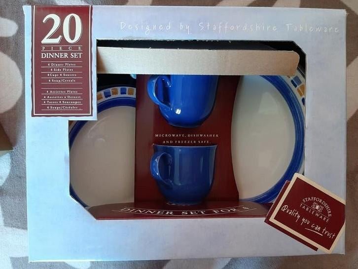 Nieuw 20-delig Staffordshire servies, nooit gebruikt, Enlèvement, Neuf