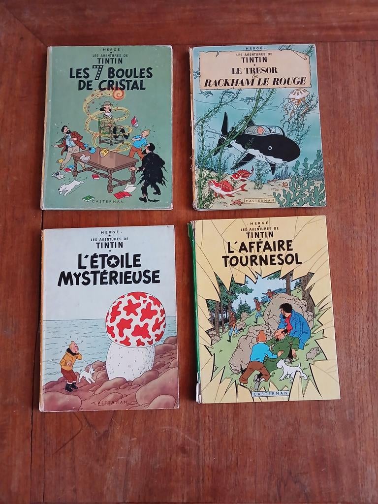 4 BD ancienne Tintin, Plusieurs BD, Enlèvement ou Envoi, Utilisé, Hergé