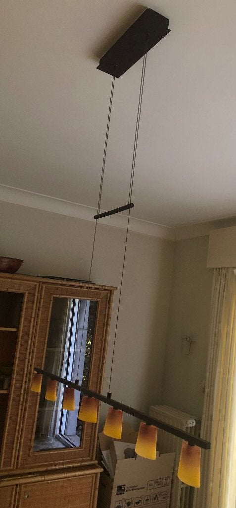 Luminaire suspension, Maison & Meubles, Enlèvement, Comme neuf, Verre