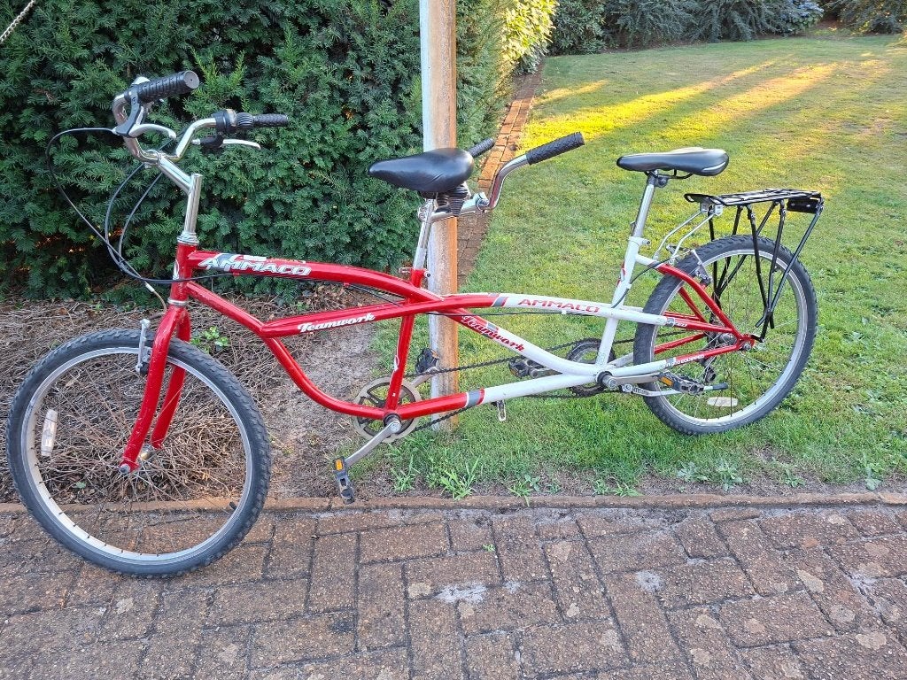 Tandem, Fietsen en Brommers, Ophalen, Gebruikt, Minder dan 10 versnellingen, Velgrem