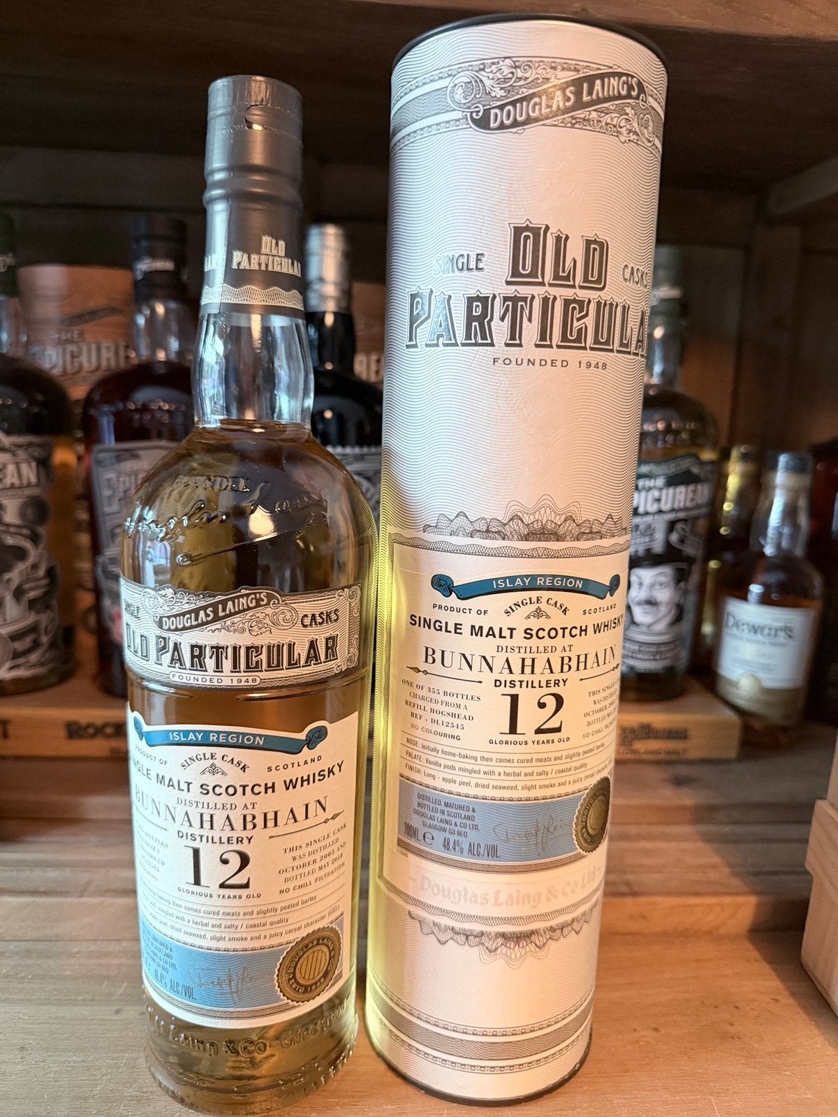 Bunnahabhain 12 Y Douglas Laing “Old Particular” Single Cask, Ophalen of Verzenden, Zo goed als nieuw