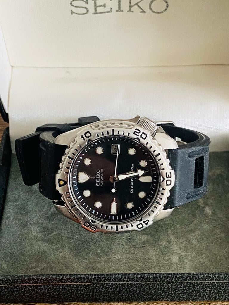 Seiko Diver Automatic ‘96 - extra duikerbanden-Saffierglas, Seiko, Gebruikt, Staal, Polshorloge