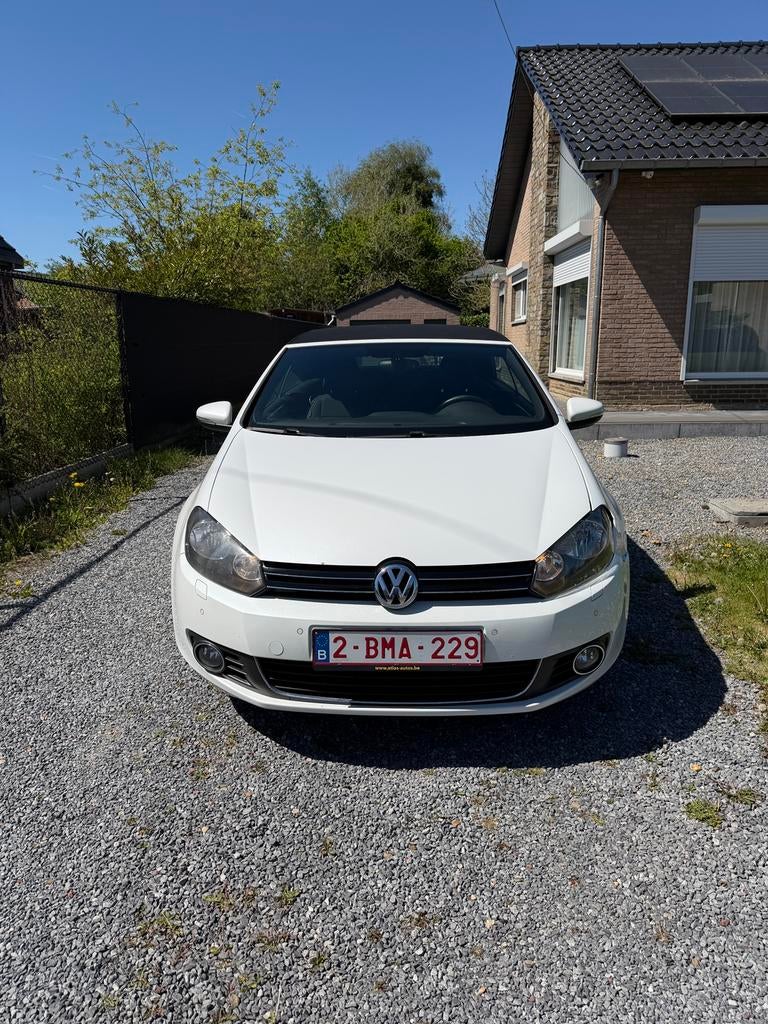 Volkswagen Golf 6 Cabriolet 1.2 TSI, Auto's, Stof, Zwart, Cabriolet, Wit