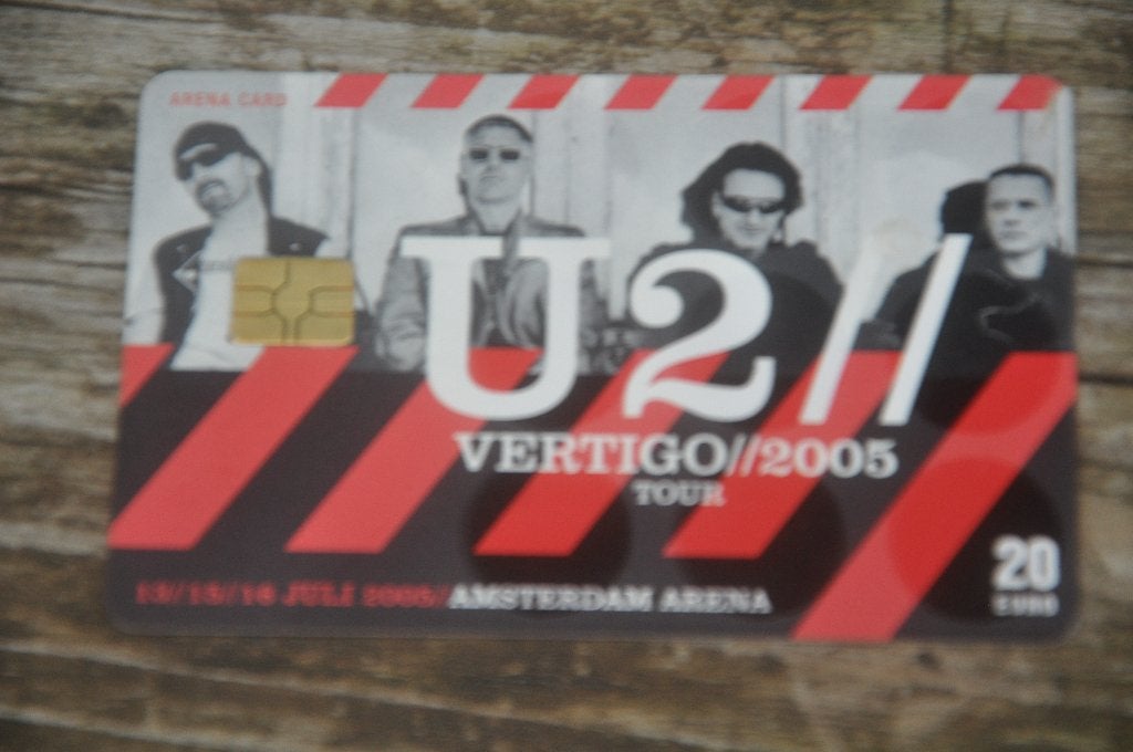 U2 vertigo tour 2005 drankkaart, Verzamelen, Ophalen of Verzenden, Gebruikt, Overige typen