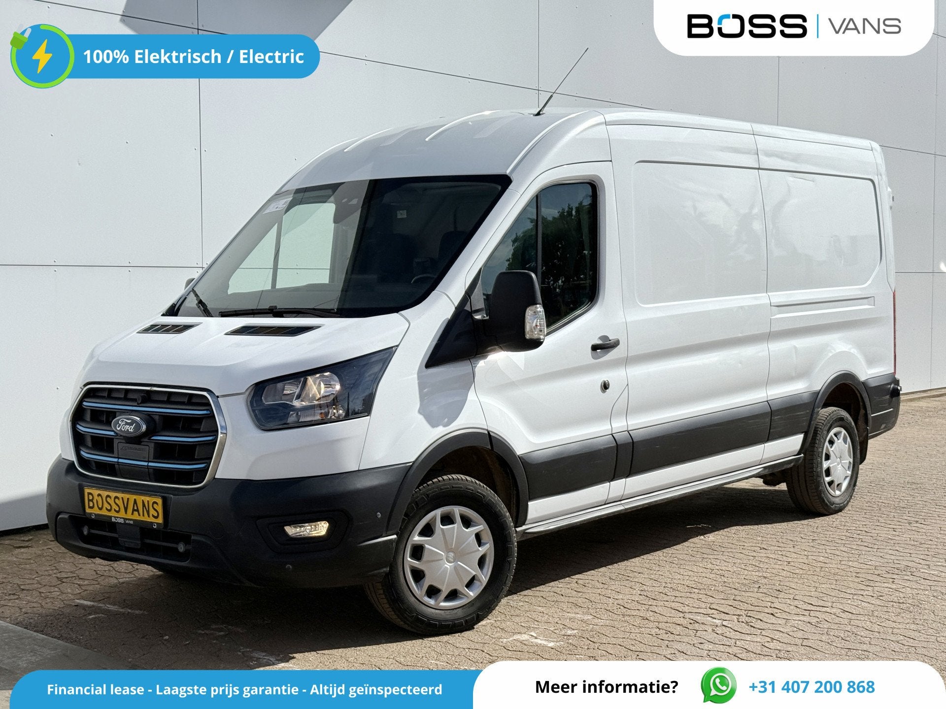 Ford E-Transit 68kWh 184PK L3H2 317km WLTP 94% (SOH) BEV Sne, Achat, 135 kW, Entreprise, 3 places