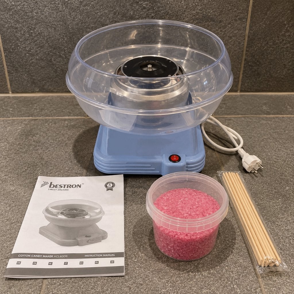 Bestron Suikerspinmachine – Inclusief Suiker & Stokjes, Ophalen, Zo goed als nieuw