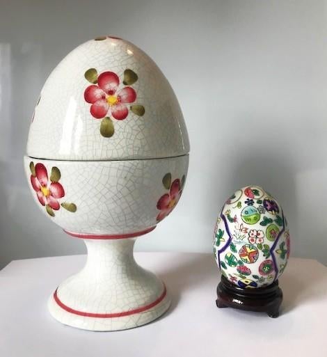 Œuf cloisonné boîte bijoux forme œuf pot porcelaine😍💎✨🤗👌, Enlèvement ou Envoi