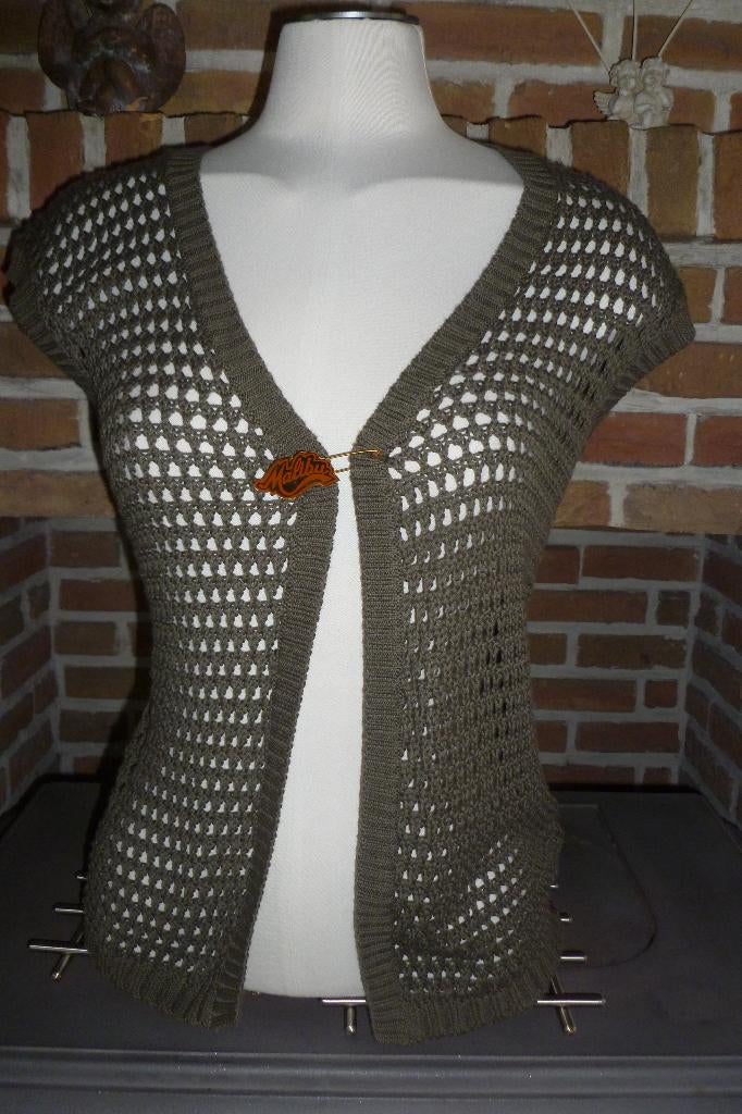 Nieuwe groene gebreide gilet van Mexx, large, Mexx, Enlèvement ou Envoi, Neuf