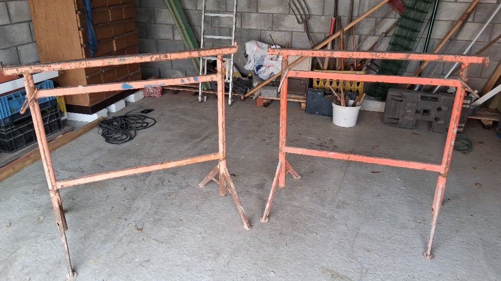 Tréteaux maçon 100 cm (2 pce), Enlèvement, Utilisé, Échafaudage de façade, Moins de 2 mètres