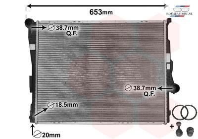 Radiateur 580x445x24 MM schakel BMW 3 serie E46 Z4 E85 E86 4, -, -, Nieuw, Ophalen of Verzenden