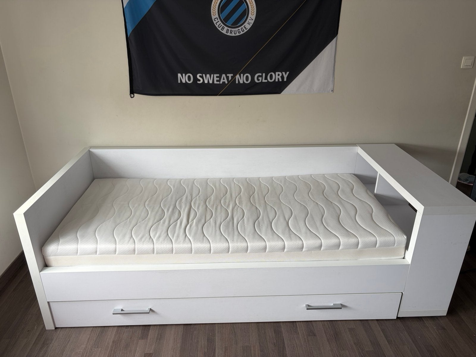 Bed te koop, Enfants & Bébés, Chambre d'enfant | Lits, Comme neuf, Sommier à lattes, Enlèvement, 180 cm ou plus