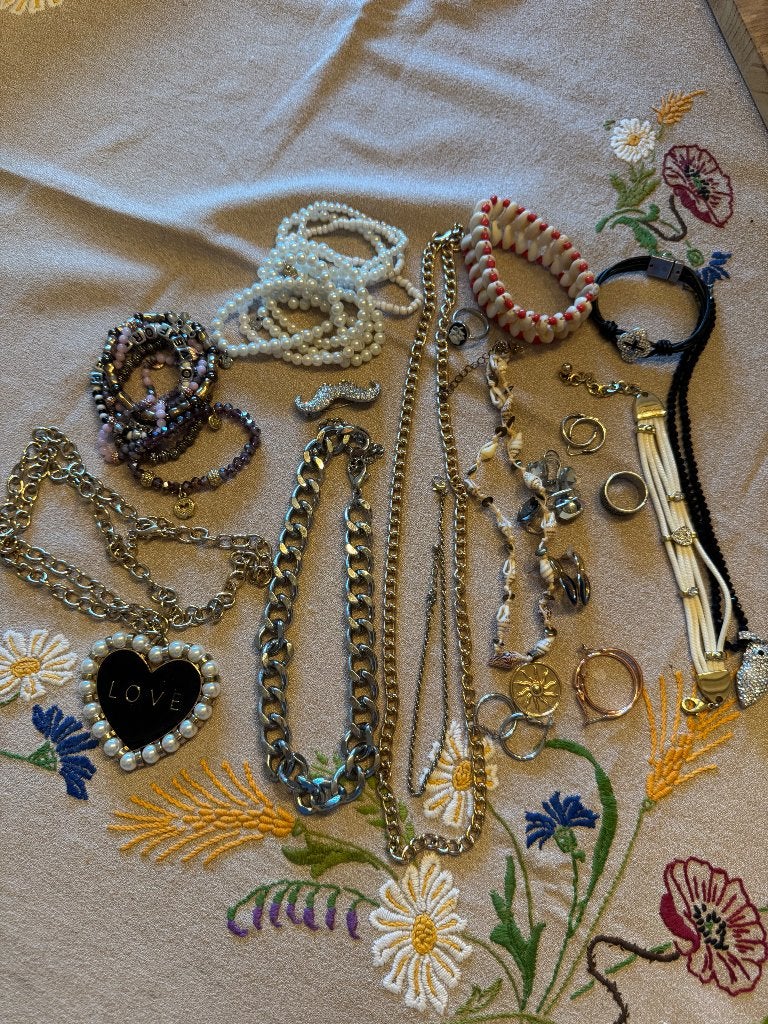 Lot vintage juwelen, Ophalen of Verzenden, Gebruikt