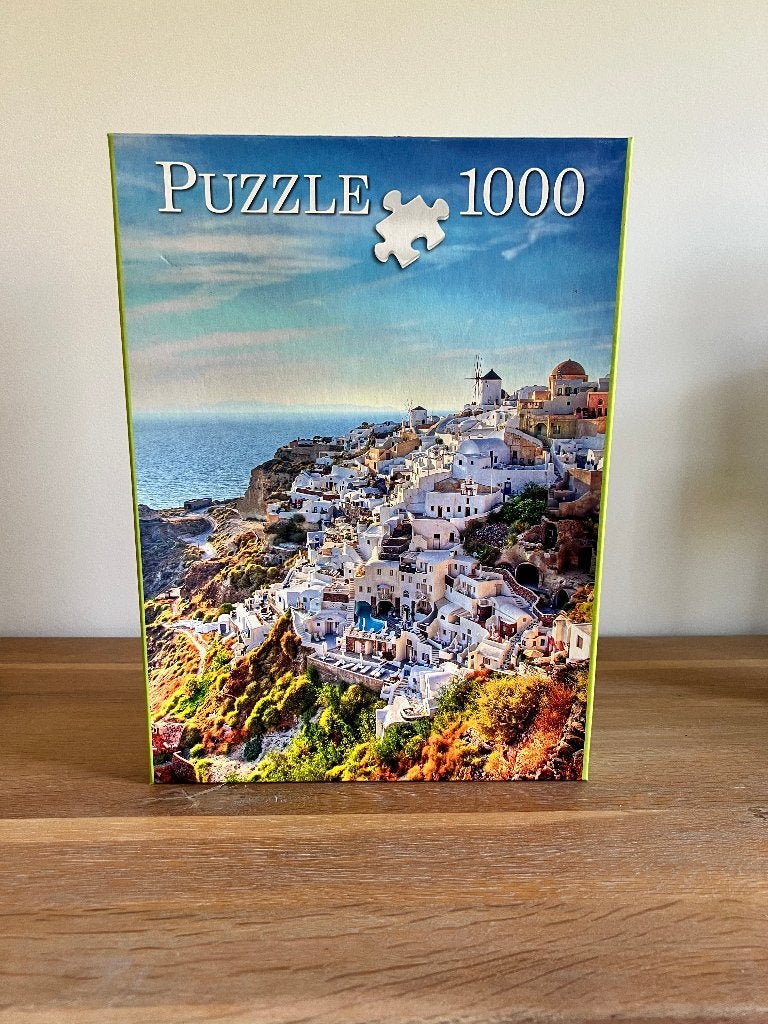 Puzzel puzzle 1000 - Santorini, Enlèvement ou Envoi, 500 à 1500 pièces, Comme neuf, Puzzle