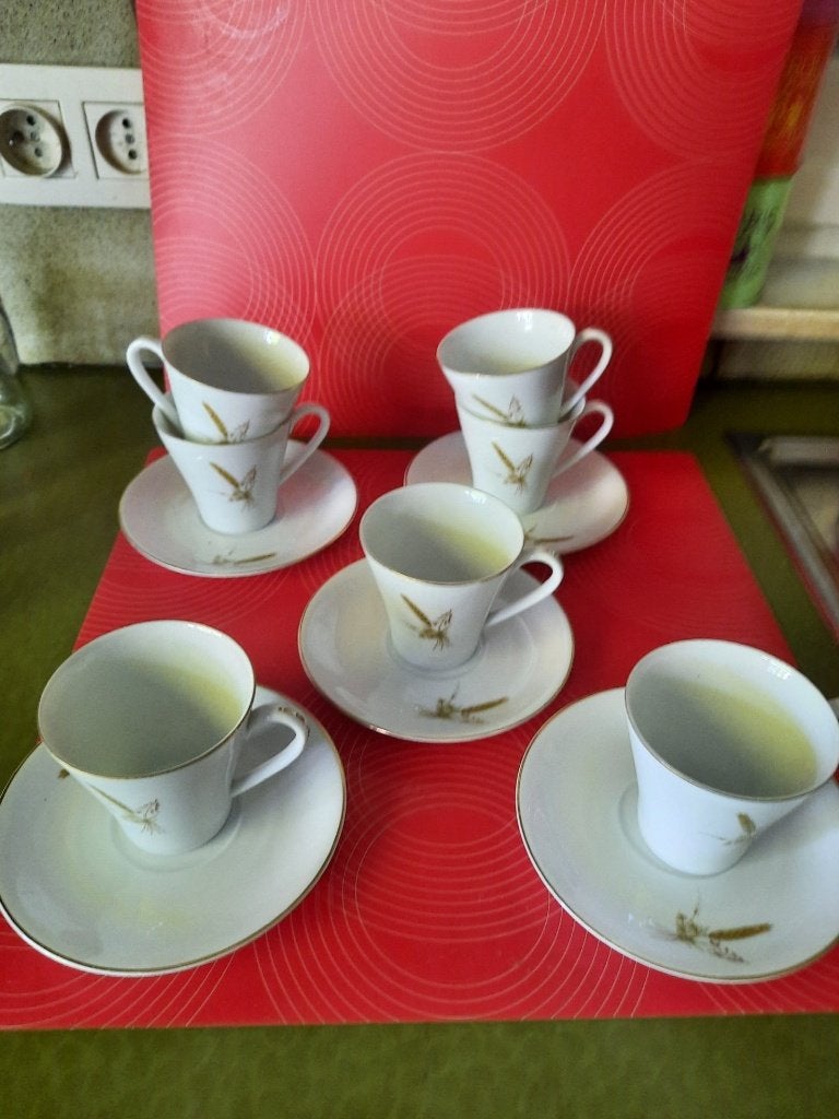 koffie tassen, Vintage, Enlèvement, Utilisé, Porcelaine