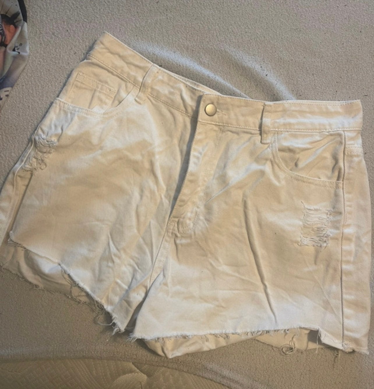 Wit zomer broekje, Kleding | Dames, Spijkerbroeken en Jeans, Verzenden, Zo goed als nieuw, Wit, Overige jeansmaten