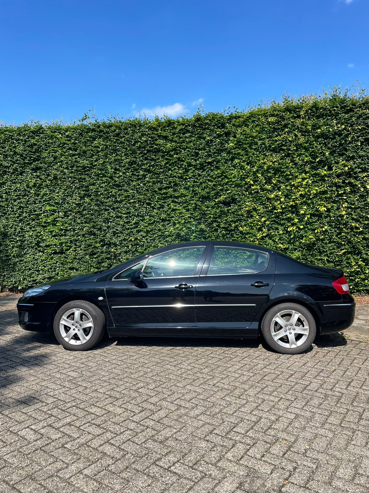 Peugeot 407 2.0HDI zwart uitstekende staat 135000km 1ste eig, Zwart, 4 cilinders, Leder en Stof, Zwart