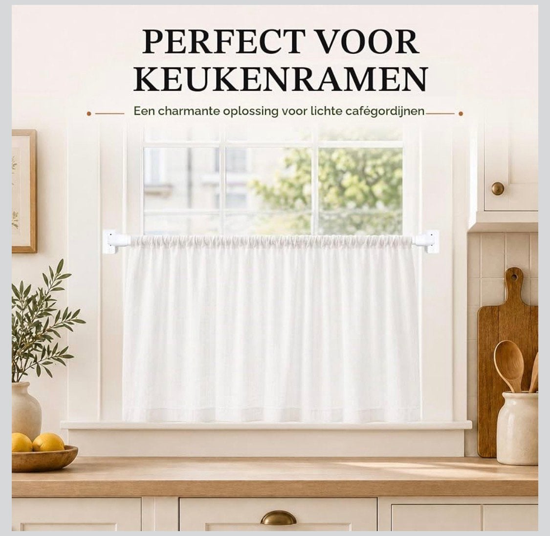 2 tringles à rideaux extens s/perçage, 90 à 150 cm, blanches, Neuf, Enlèvement ou Envoi, Rideau, Polyester
